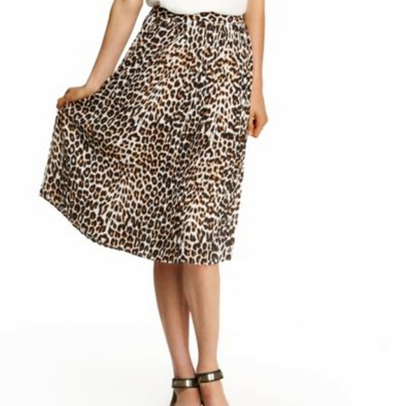 express leopard skirt